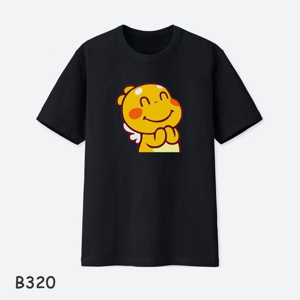 ÁO THUN UNISEX NAM NỮ khủng long vàng chấp tay