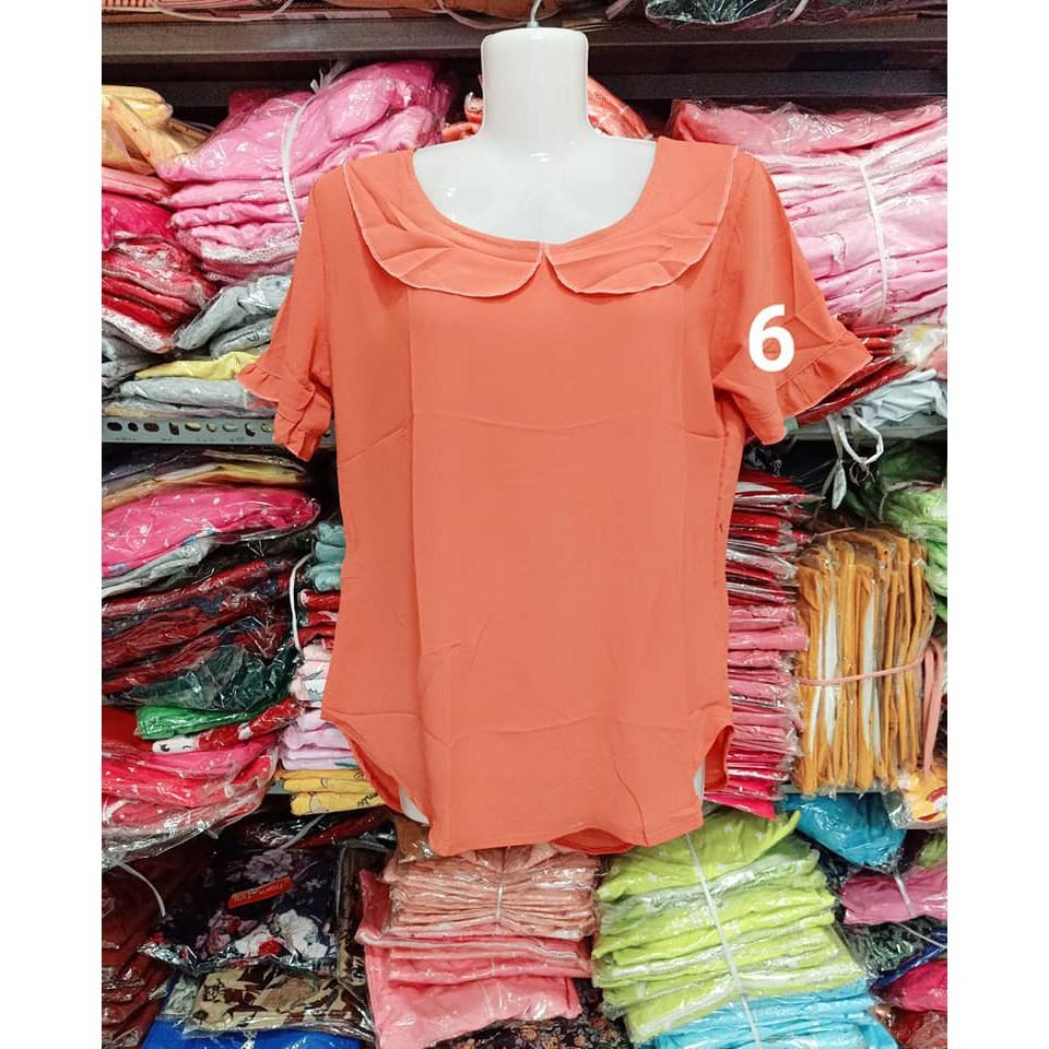 Áo voan cổ lá sen, hình thật Shop tự chụp