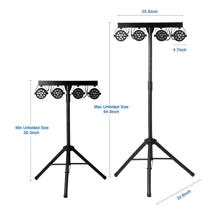 COMBO ĐÈN PAR  LED 12 BÓNG ( 4 IN 1 ) + CHÂN . ĐIỀU KHIỂN REMOTE , DÙNG CHO SÂN KHẤU [GTP]