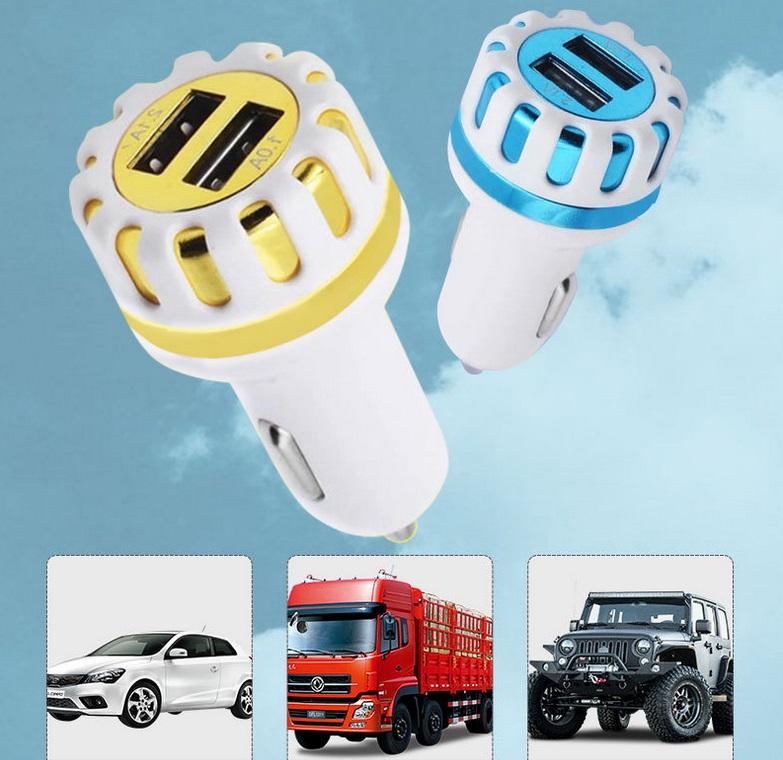 Dual Usb Car Charger Dc 5v/ 2.1a Fast Charging Adapter Universal Dual Usb Car-charger Adapter