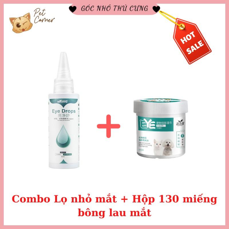 Lọ nhỏ mắt cho chó mèo Borammy 60ml (Dung dịch vệ sinh mắt cho thú cưng chiết xuất thiên nhiên)