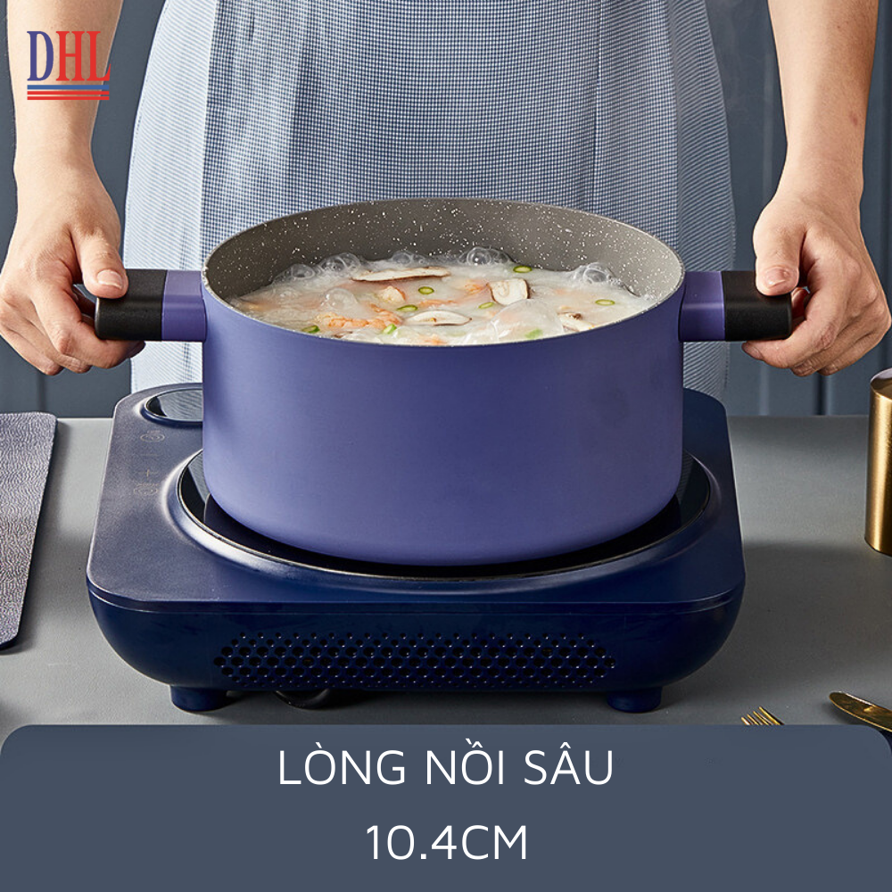 Nồi kho thịt cá chống dính vân đá cao cấp Hàn Quốc Mitomo Cooker King siêu bền- Hàng chính hãng