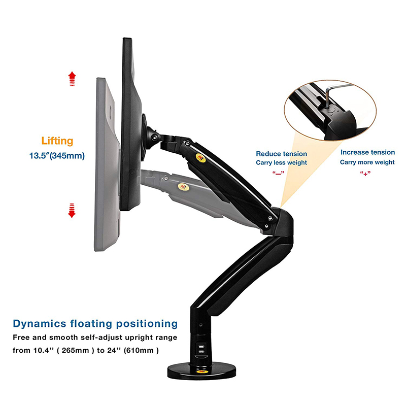 Giá Treo Màn Hình Máy Tính F100A-B Màu Đen (22-35 inch) - Hàng nhập khẩu