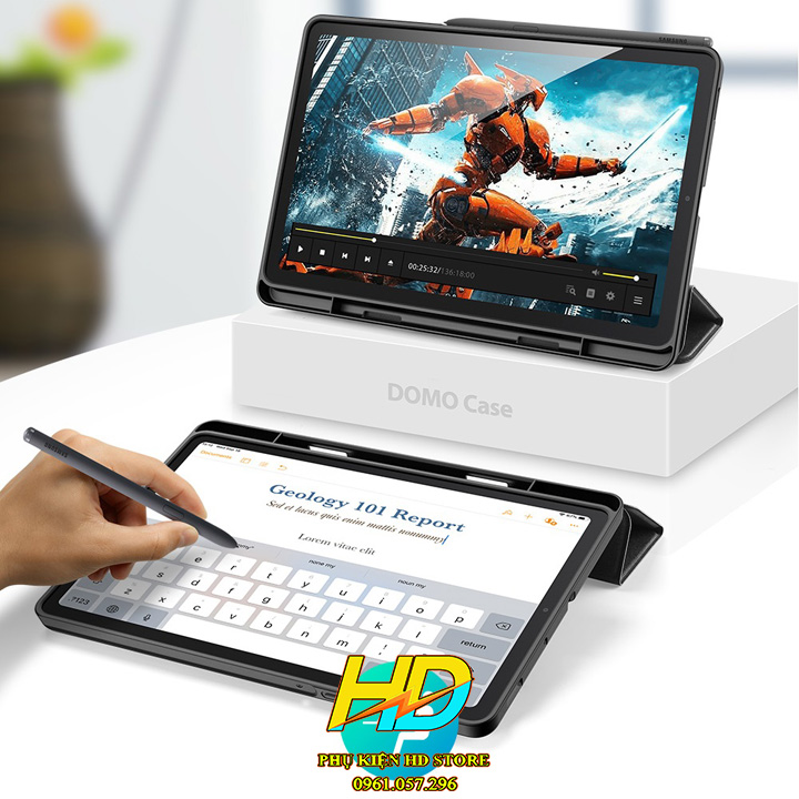 Bao Da Dành Cho SamSung Galaxy Tab S6 Lite 2022 P613/P619 Hiệu Dux Ducis DOMO Cao Cấp, Có Ngăn Đựng Bút Tiện Lợi - Hàng Chính Hãng