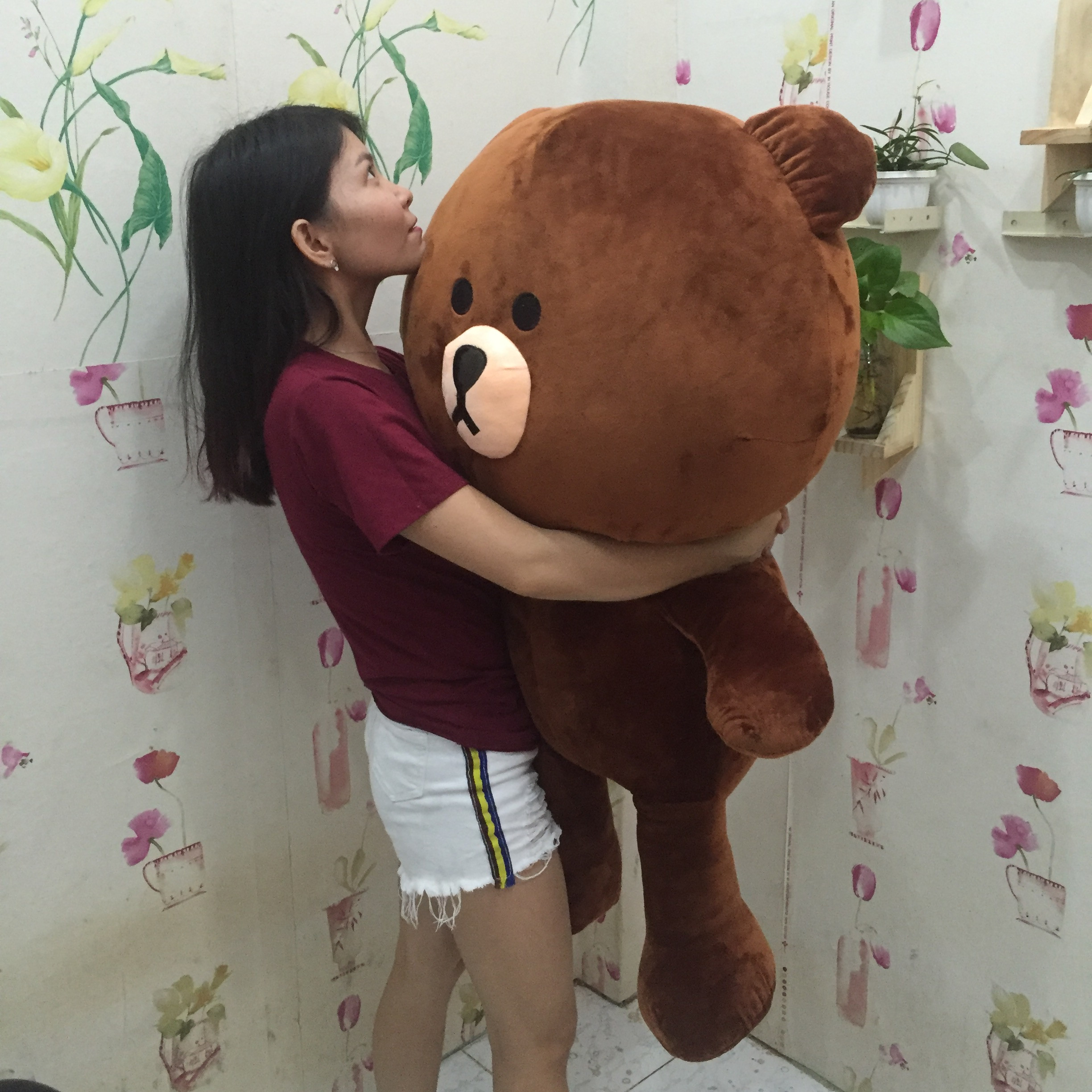 Gấu brown khổ 1m4