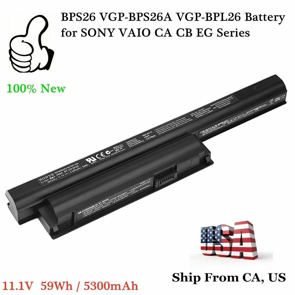 Pin Dùng Cho Laptop Sony VAIO CA CB EG EH EJ VGP-BPS26 VGP-BPL26 Battery (Original) 44Wh