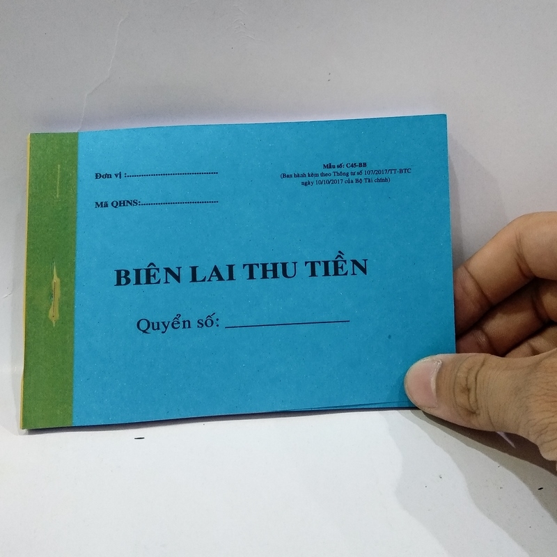 Biên Nhận - Biên Lai Thu Tiền 2 Liên - 10 x 15 cm