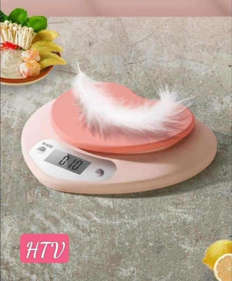 CÂN TIỂU LY NHÀ BẾP HÌNH TRÁI TIM HỒNG SIÊU TIỆN DỤNG