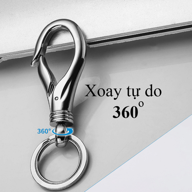 Móc Chìa Khóa Ô tô Xe Máy Nhỏ Gọn BCK2-675 Có Móc Đỉa Quần Xoay 360° ( giao màu ngẫu nhiên )