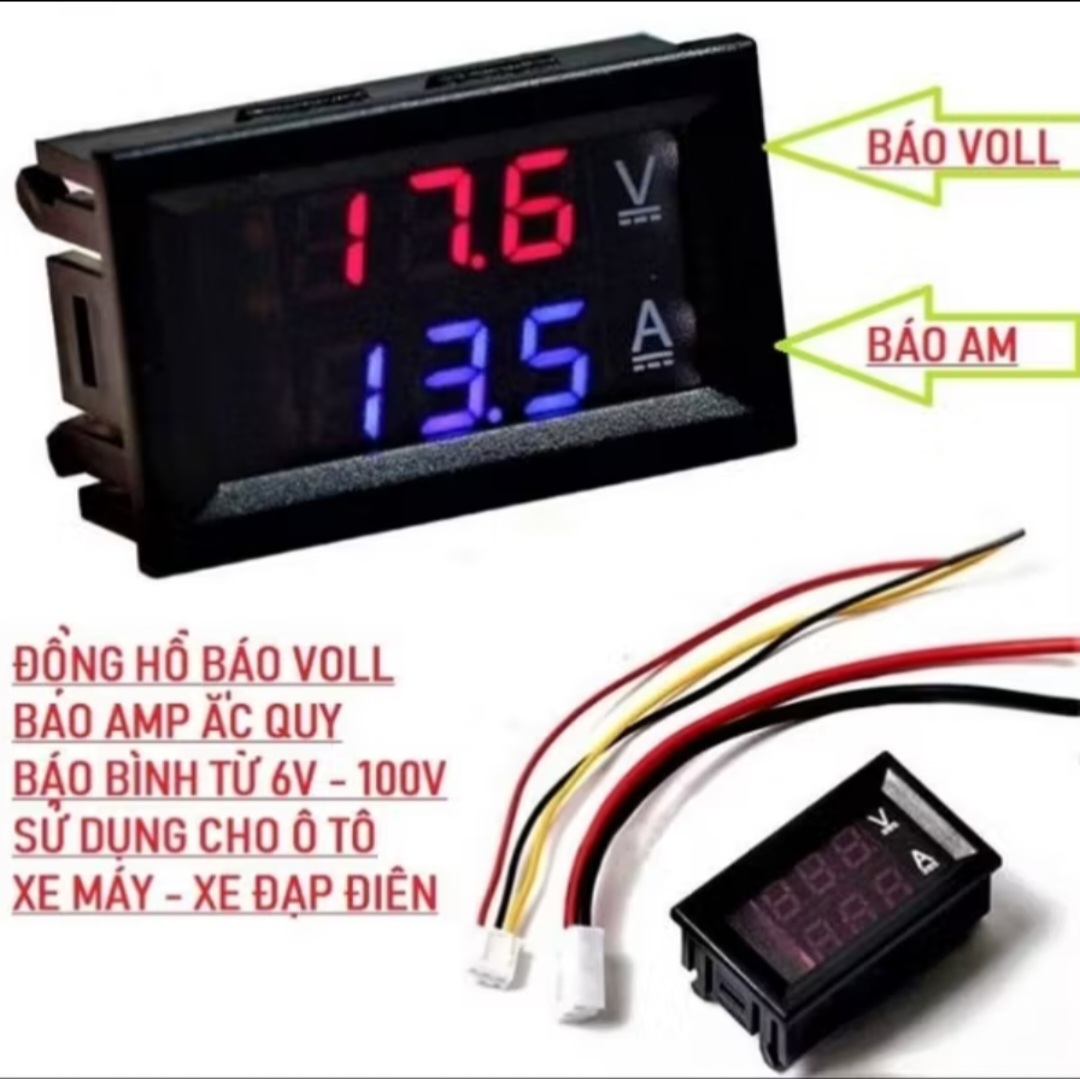 BỘ BÁO VON ẮC QUY TỪ 0V ĐẾN 100V THUẬN TIỆN CHO MỌI NGƯỜI