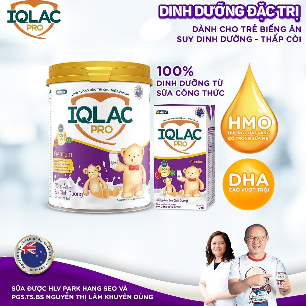 [Set 4 hộp 110ml] Sữa Pha Sẵn IQLac Pro Biếng Ăn, Suy Dinh Dưỡng Premium VPMilk 110ml