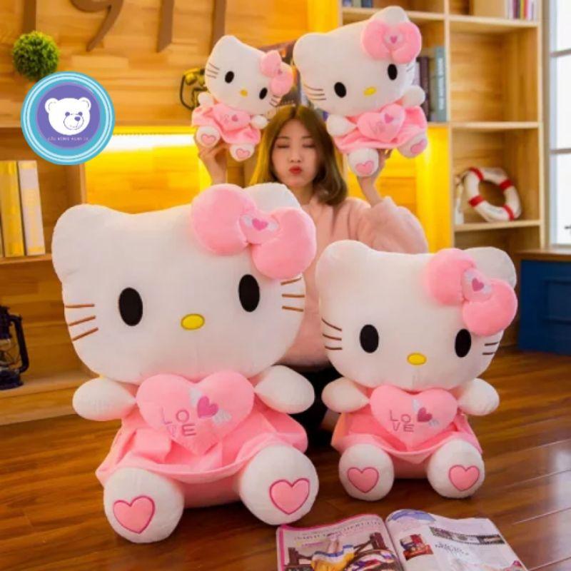 Gấu bông gấu mèo Hello Kitty mặc váy cao cấp - Gấu Bông Hana