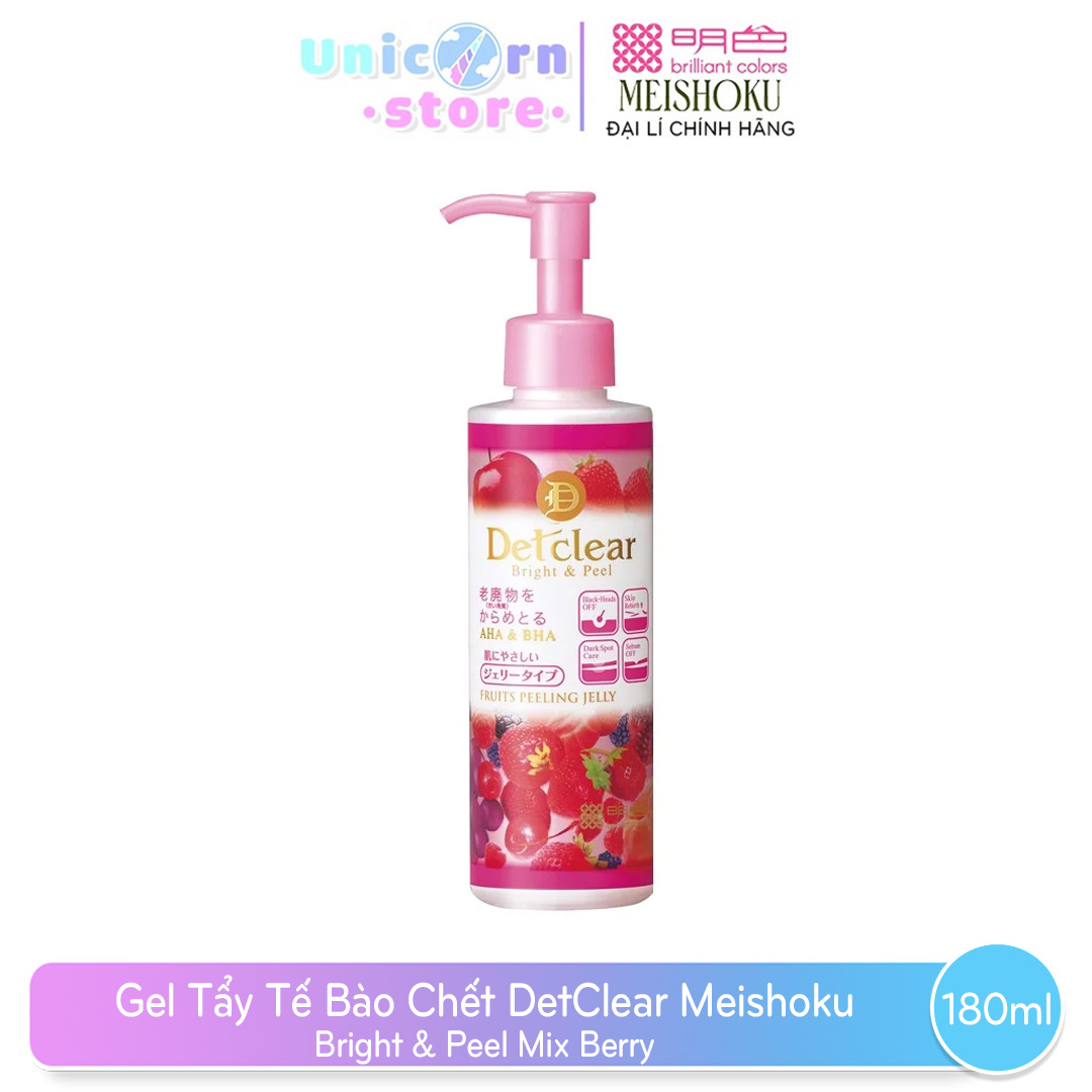 GEL TẨY TẾ BÀO CHẾT DETCLEAR BRIGHT&PEEL (Mix Berry) 180ml