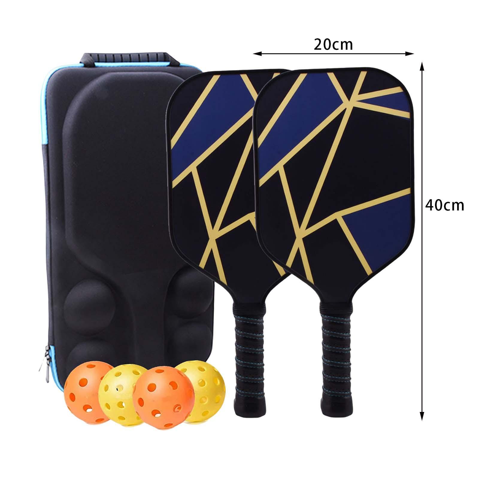Premium Pickleball Paddles Set of 2 Pickleball Rackets with Bag with 4 Balls