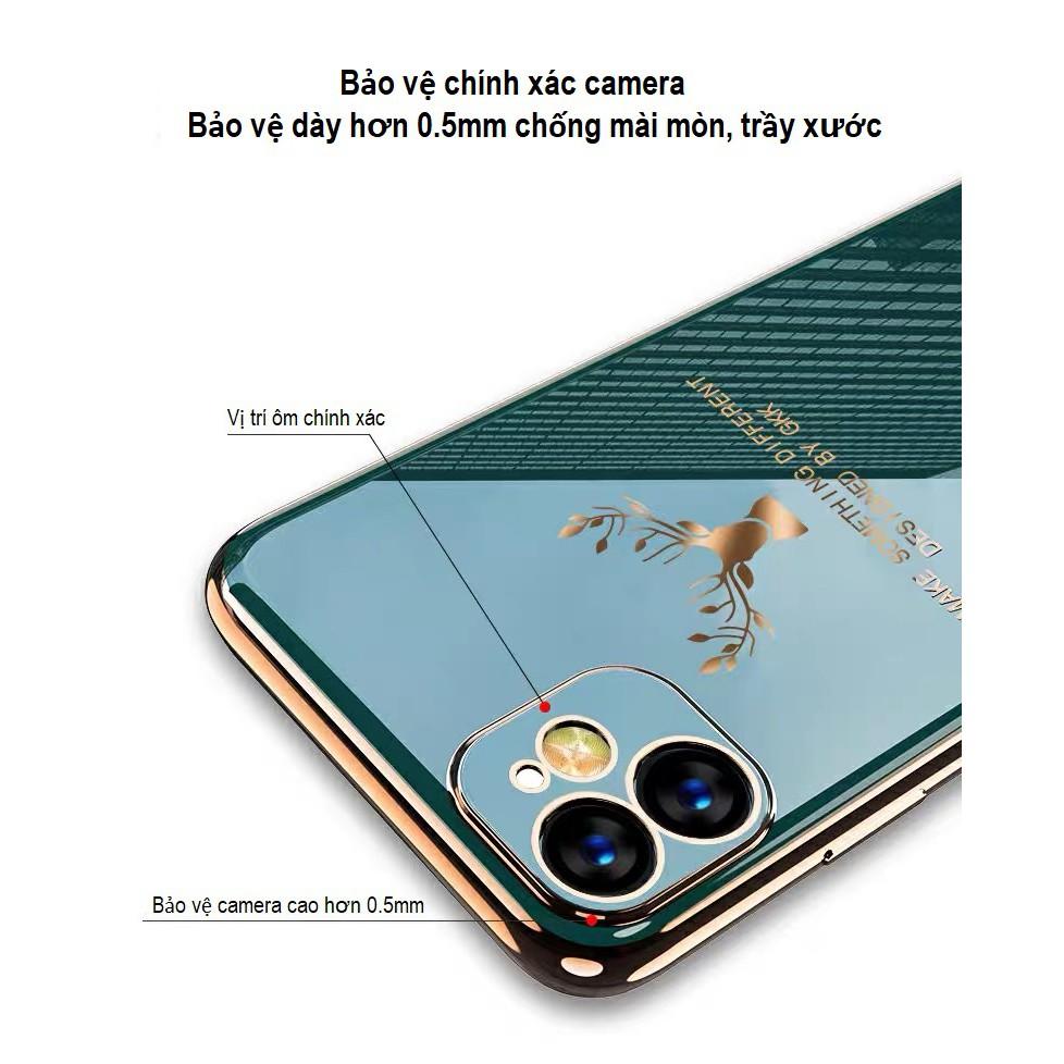 Ốp Dành Cho Iphone full case 6/6s/6-6s-plus/7/8/7plus/8plus/X/Xs/XSmax/11/11 Promax -viền MẠ VÀNG BẢO VỆ CAM