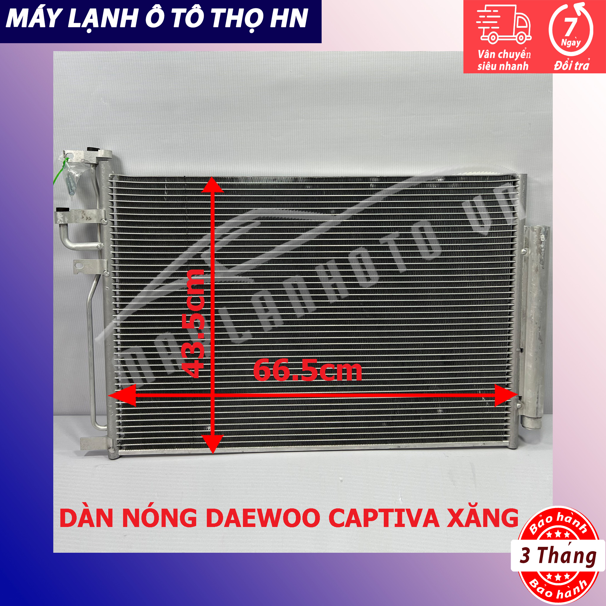 Dàn nóng Chevrolet Captiva 2007 2008 2009 2010 máy xăng hàng xịn Hàn Quốc 07 08 09 10