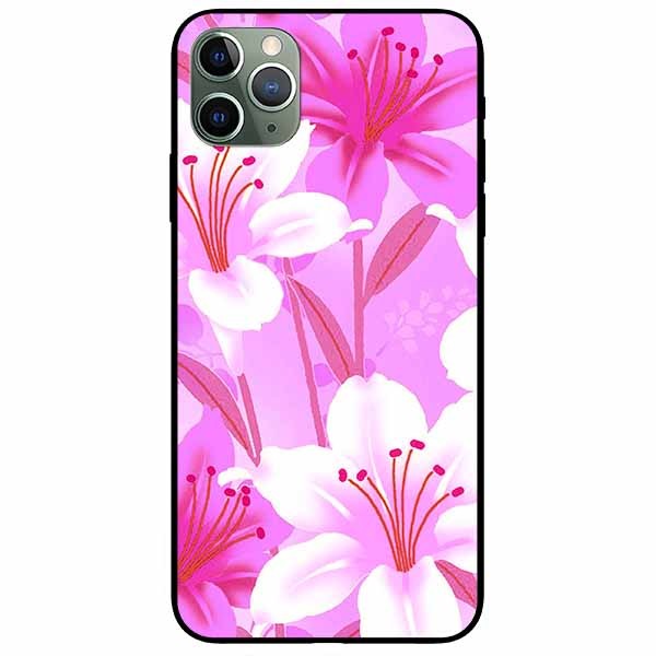 Ốp lưng dành cho Iphone 11 Pro Max mẫu Hoa Ly Hồng