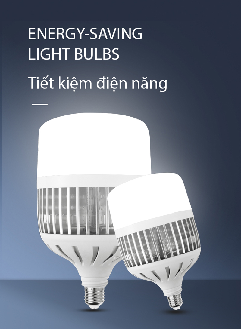 Bóng đèn LED hình trụ thân bọc nhôm siêu sáng,tiết kiệm điện, công suất cao 50W độ bền lâu dài, đuôi vít xoắn E27,tản nhiệt tốt, ánh sáng trắng trung thực không chói mắt, phù hợp với không gian rộng, sân vườn, hội trường_DBTN