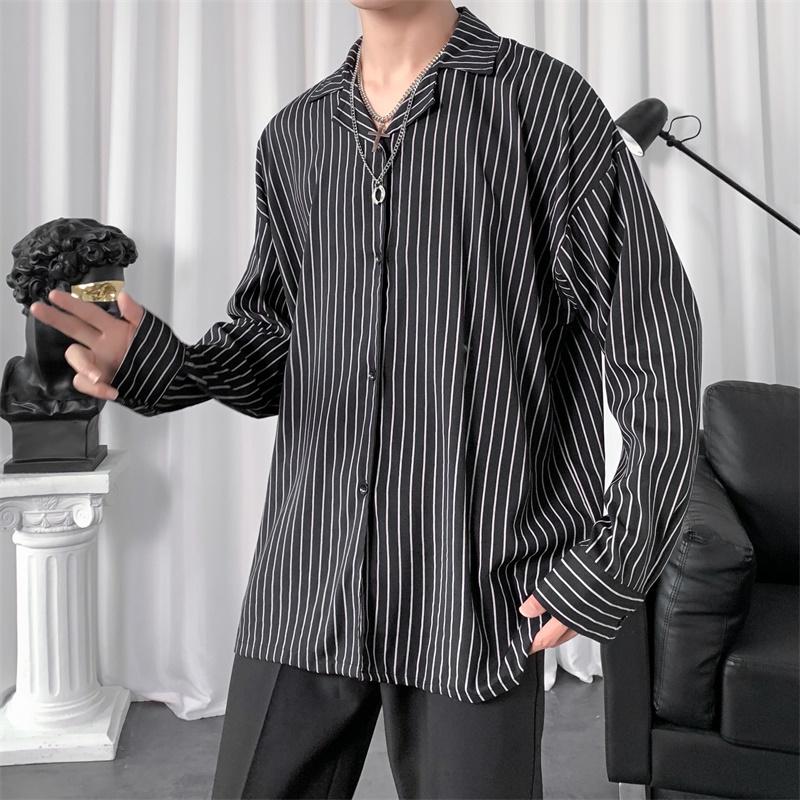 Áo Sơ Mi Nam Dài Tay Cổ Đứng Thời Trang Hàn Cỡ M-2Xl