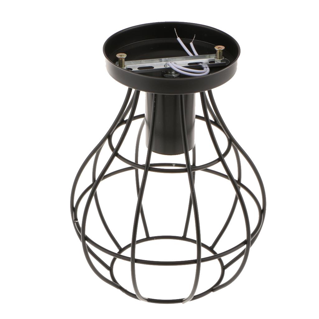 Edison Iron Vintage Hanging Ceiling Light Fitting Lamp Bulb Cage Cafe Lampshade