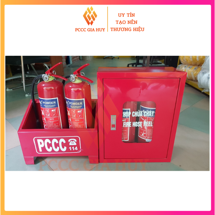 Tủ chữa cháy vách tường, tủ đựng bình chữa cháy 600x400x200mm