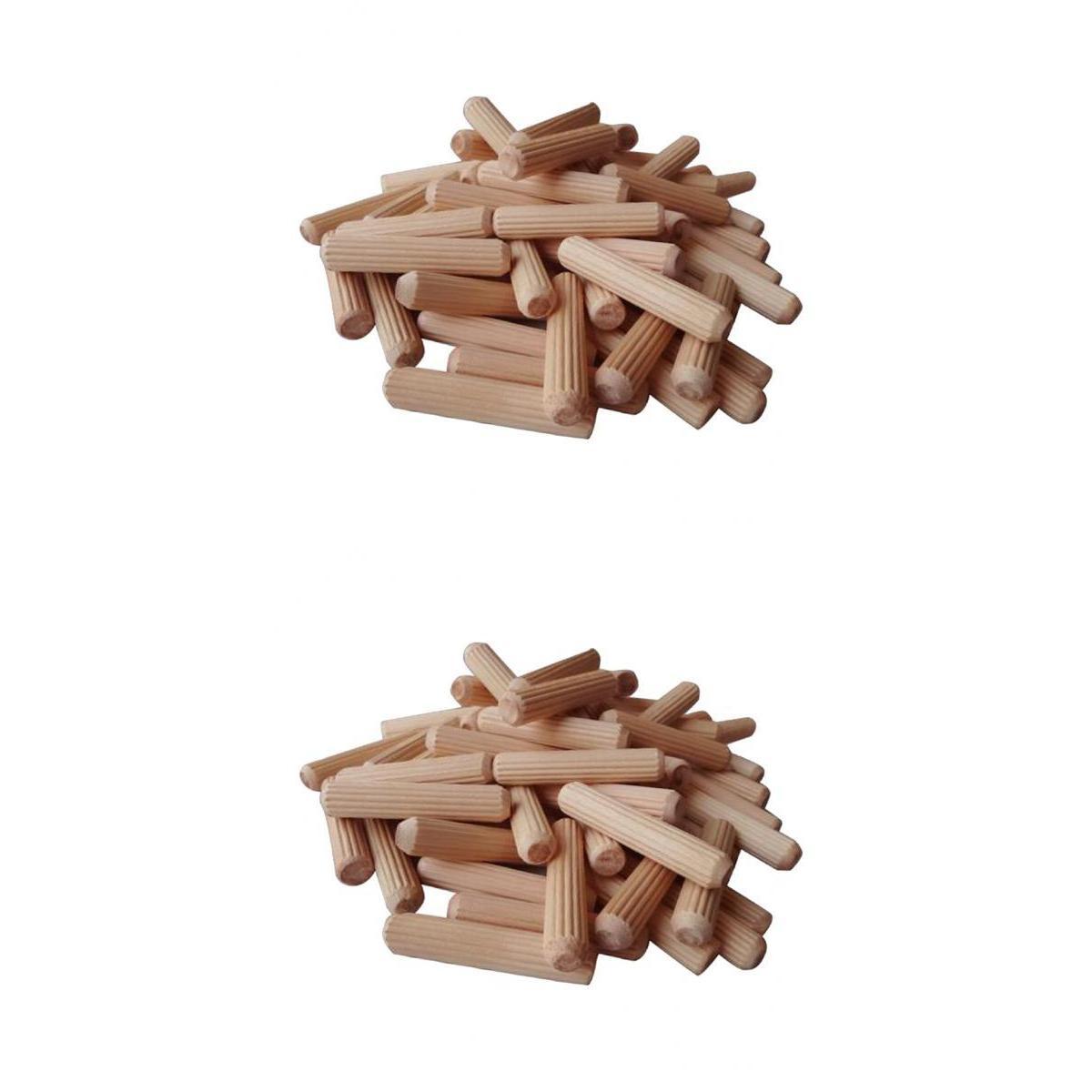 200Pcs Wooden Dowel Rods Craft Dowels for DIY Woodworking Projects