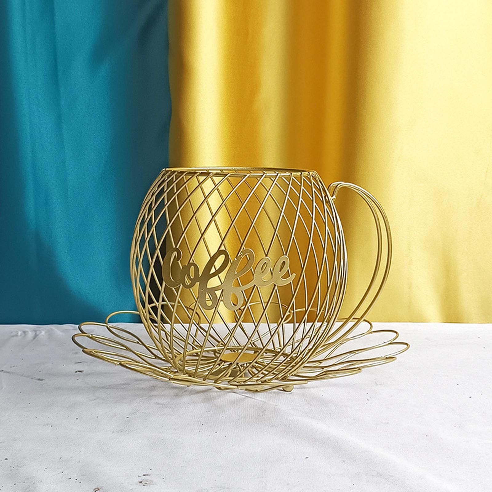 Coffee mug holder stand Coffee Pod Holder Golden