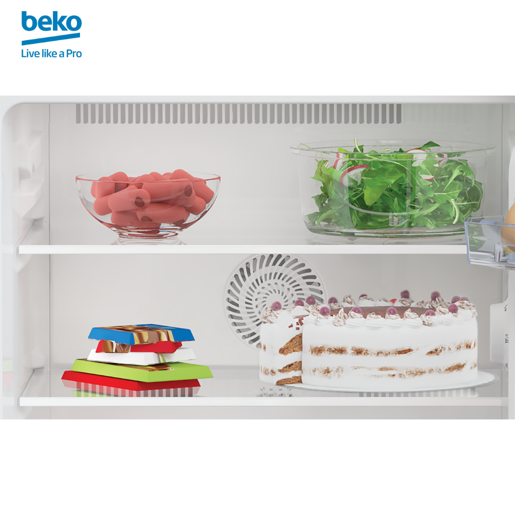 Tủ Lạnh 2 Cửa Ngăn Đá Trên BEKO Dung Tích 189 Lít, 2 Dàn Lạnh Độc Lập, Chuông Báo Quên Đóng Cửa - RDNT201I50VK - Hàng Chính Hãng -