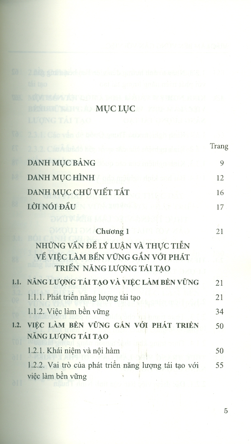 Việc Làm Bền Vững Gắn Với Việc Phát Triển Năng Lượng Tái Tạo (Nghiên Cứu Trường Hợp Tại Tỉnh Ninh Thuận) - TS. Trần Thị Tuyết chủ biên