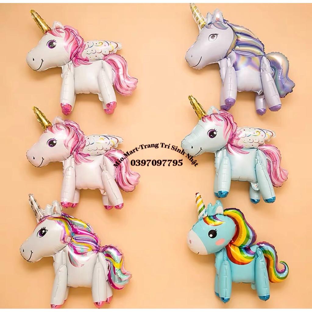 Bóng Nhôm Hình Ngựa Pony Cỡ Lớn Đủ Màu Trang Trí sinh Nhật Cho Bé, Trang Trí Phòng BB68