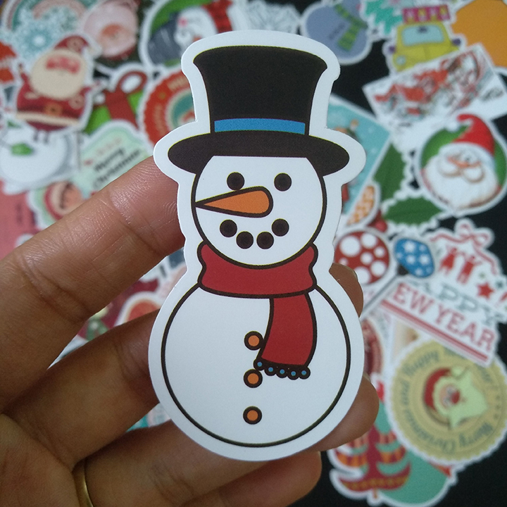 Bộ Sticker dán cao cấp chủ đề NOEL GIÁNG SINH - Dùng dán Xe, dán mũ bảo hiểm, dán Laptop...