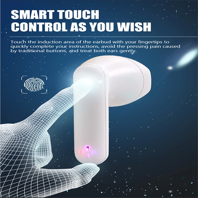 Tai Nghe True Wireless  REROKA-BIONIC Bluetooth V5.0, đeo êm tai, âm thanh sống động, hộp sạc có đèn led hiển thị  - Hàng chính hãng