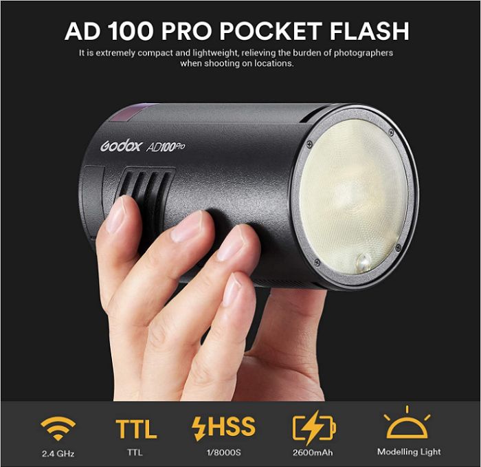 Đèn flash Godox AD100 Pro Hàng Chính Hãng