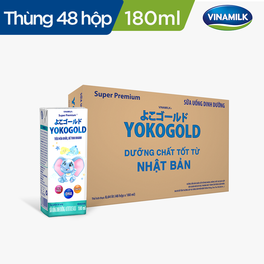 COMBO 24 hộp SỮA BỘT PHA SẴN VINAMILK YOKO GOLD Hộp 180ml