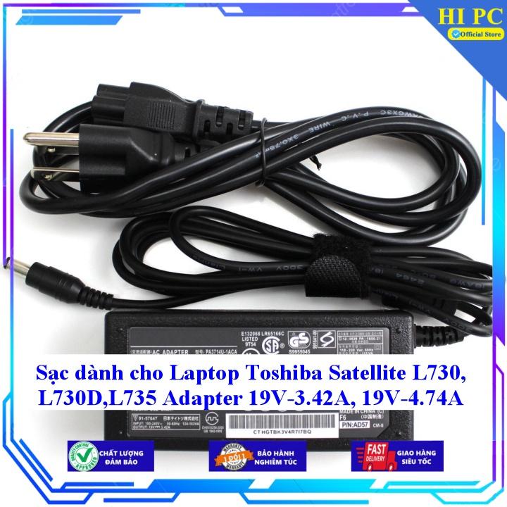Sạc dành cho Laptop Toshiba Satellite L730 L730DL735 Adapter 19V-3.42A 19V-4.74A - Kèm Dây nguồn - Hàng Nhập Khẩu
