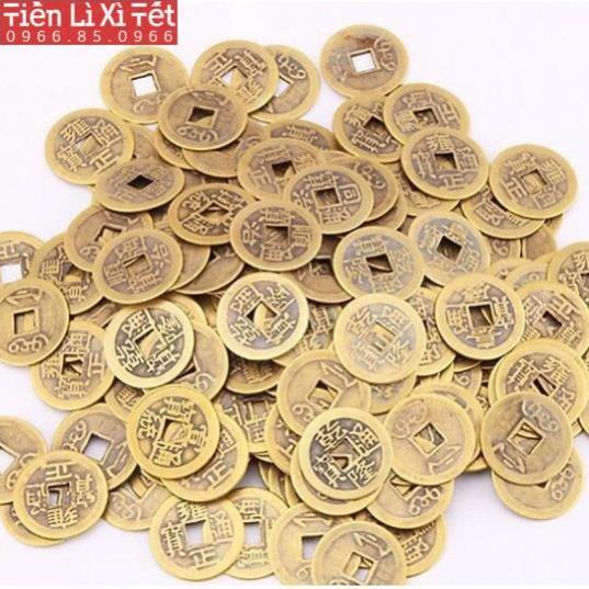 Đồng Tiền Xu Âm Dương Chiêu Tài May Mắn