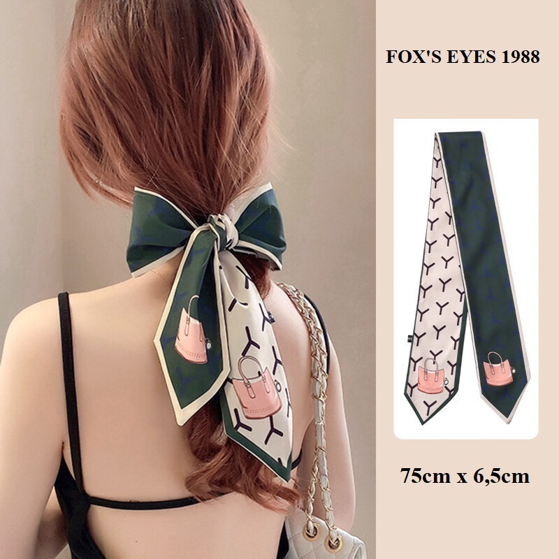 (Size Nhỏ) Khăn Lụa Đa Năng Cổ Điển Buộc Tóc Thắt Nơ Cho Nữ Xu Hướng Thời Trang Hàn Quốc Mới