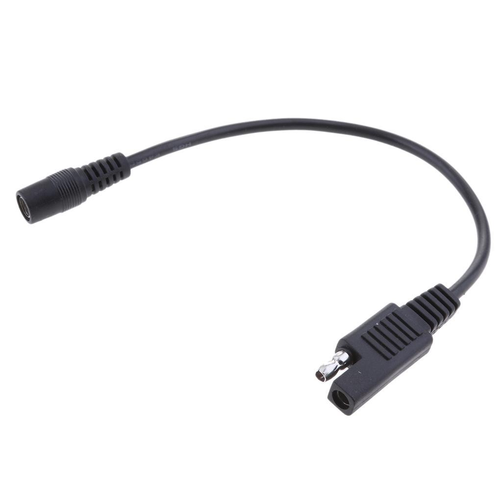 2x 10'' SAE to DC 5.5x2.1mm Coax Female 20AWG Cable Motorcycle Heat Clothing