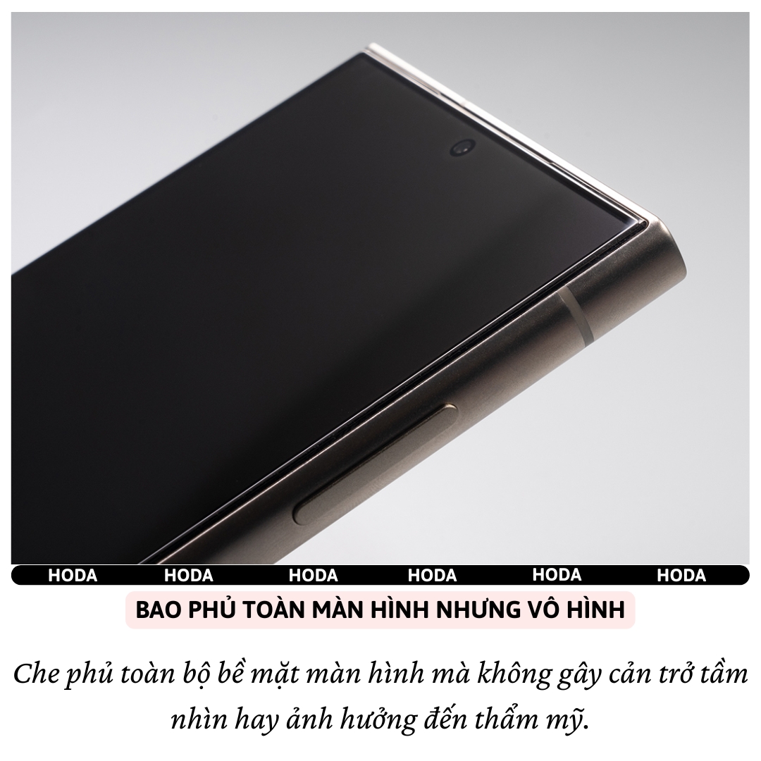 Kính cường lực Full viền màn hình cho Samsung Galaxy S24 Ultra / S25 Ultra / S26 Ultra hiệu Hoda 0.21mm - Kính Chống Xước 9H, Chống Nổ, Bảo Vệ Toàn Màn Hình iPhone, Nano Chống Bẩn, Trong Suốt Crystal Clear, Tăng Cường Gấp Đôi- Hàng nhập khẩu