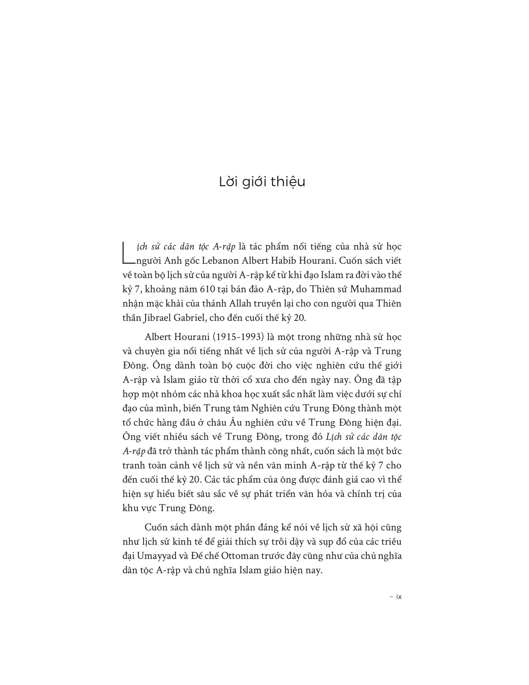 Sách - Lịch Sử Các Dân Tộc A-Rập - Bìa Cứng