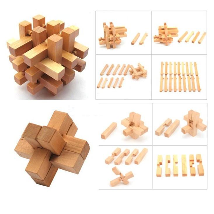 Bộ Đồ Chơi Khóa Khổng Minh Khóa Lỗ Ban 09 Món Thách Thức Mọi Lứa Tuổi