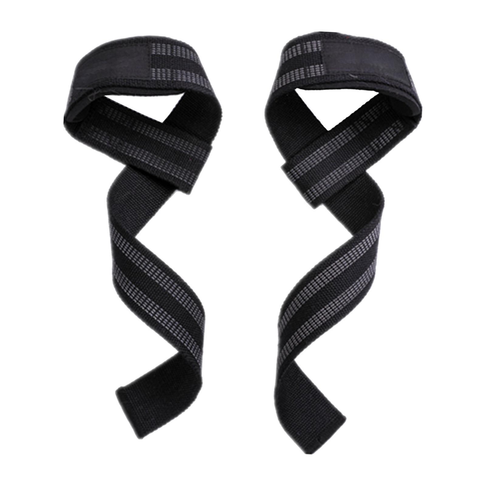 2Pcs Weight Lifting Straps Wrist Support Wraps Strength Adjustable