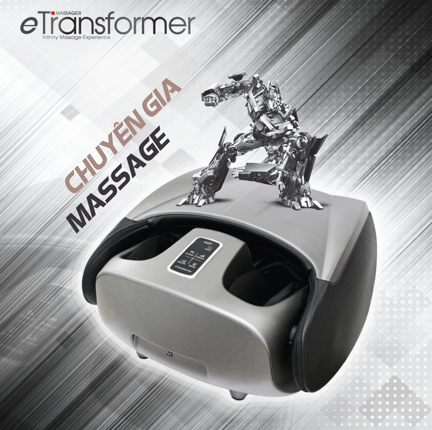 Combo Máy Massage Chân OKIA eTransformer + Đệm Massage OKIA eMove Pro