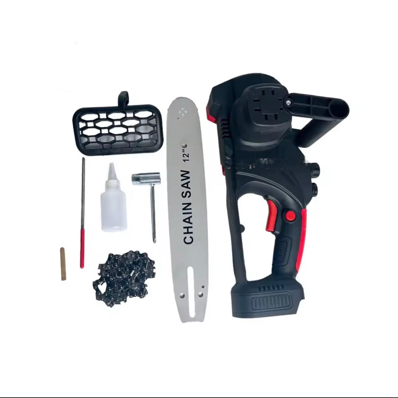 Máy Cưa Xích Cầm Tay Dùng Pin Lam Xích 12 Inch - Pin 10 Cell Dung Lương Lớn