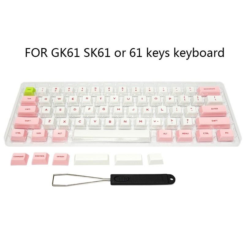 HSV 61 Keys Keyset Double Color PBT Thick Keycap for GK61 SK61 Mechanical Keyboard