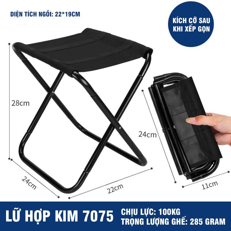 Ghế xếp cắm trại dã ngoại câu cá du lịch mini siêu gọn nhẹ