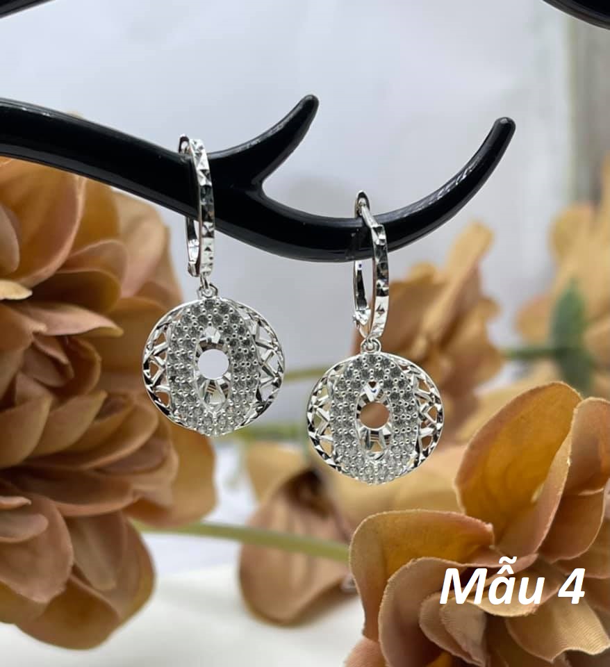 Bông tai khuyên tròn chất liệu bạc s99 MS159b