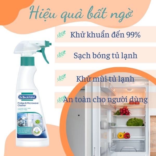 Chai Xịt Vệ Sinh Tủ Lạnh Đức Dr Beckmann Vệ Sinh Khử Mùi Tủ Lạnh, Tủ Đông, Lò Vi Sóng  - Hàng Chính Hãng MINIIN