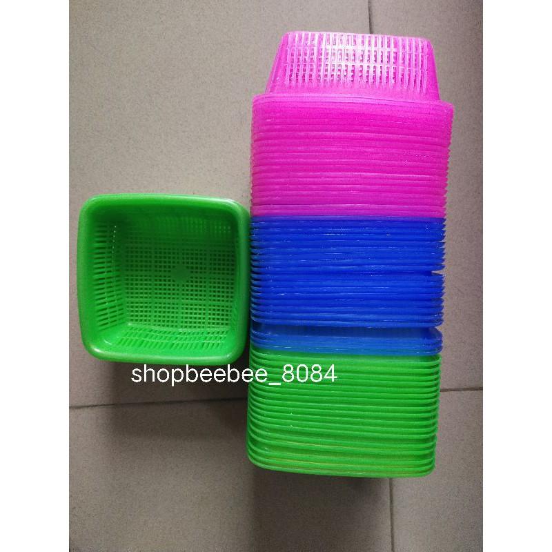 Set 10 cái rổ nhựa vuông , tròn màu sắc