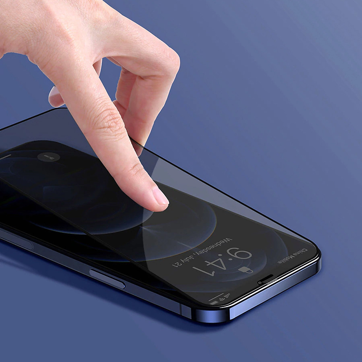 Kính Cường Lực Chống Nhìn Trộm Kingkong Dành Cho Iphone - Full Hộp - Dán Full Màn - Hàng Chính Hãng - Iphone 12 Promax 6.7